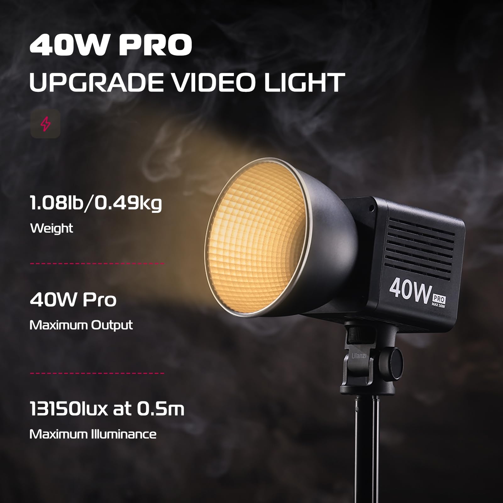 Amazon.com : ULANZI 40W Pro Portable LED Video Light with 3400mAh